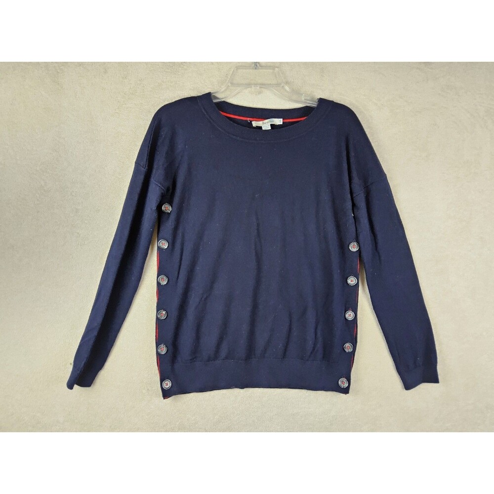 Boden Women's Wool Blend Long Sleeve Side Button Pullover Sweater Size XS